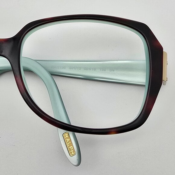 Ralph Lauren RA5138 601/13 Tortoise Gold on Tiffany Blue Sunglasses Frame 58mm - Picture 11 of 12